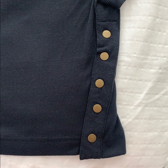 Black Free People High Neck T-Shirt - Picture 3 of 3